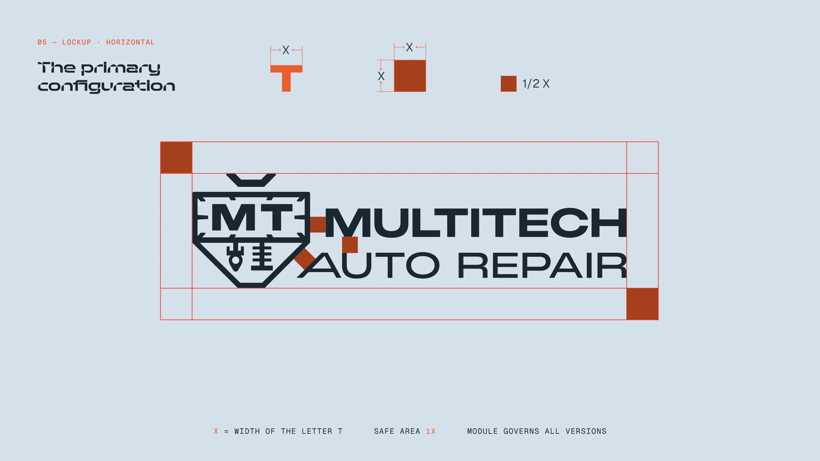 Primary horizontal logo lockup of Multitech Auto Repair