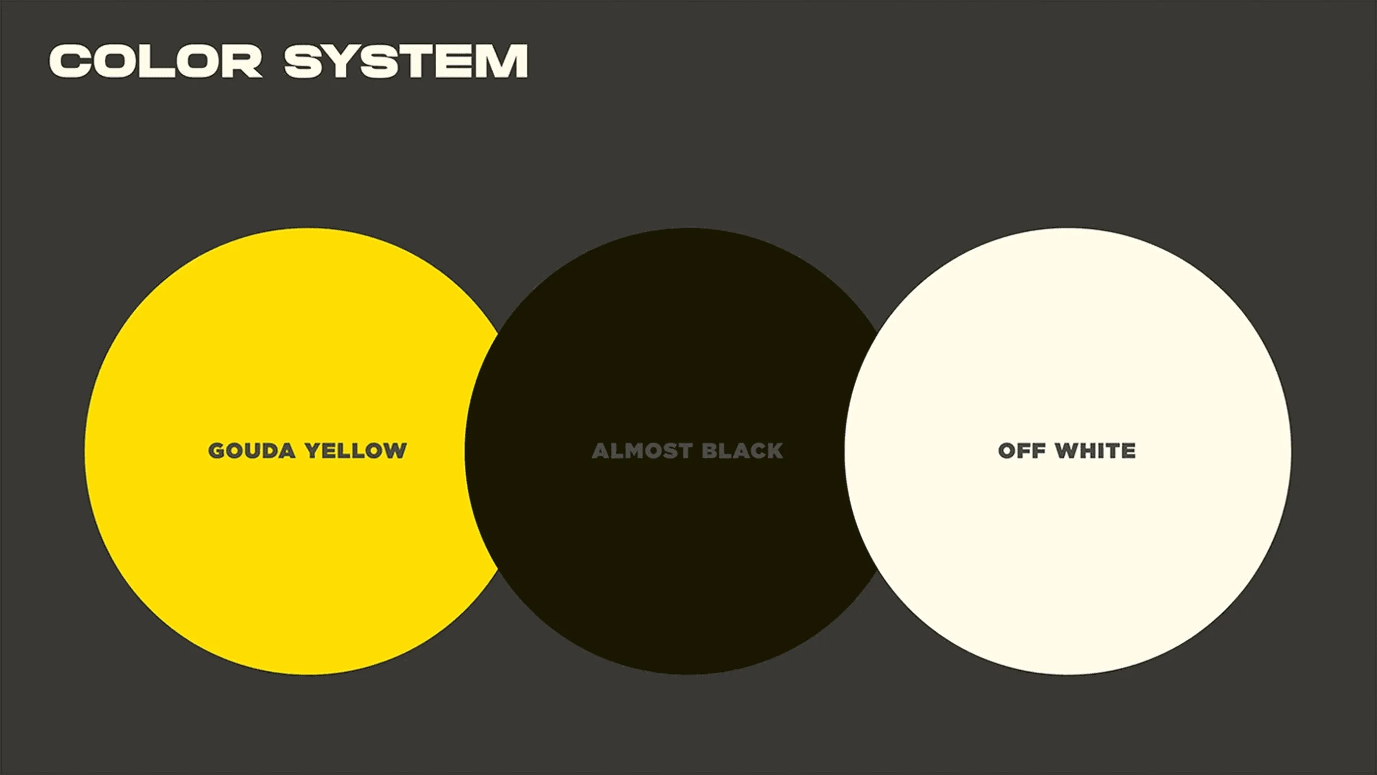 St. Marcus colour system: Gouda Yellow, Almost Black and one accent